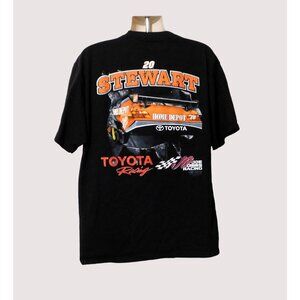 Tony Stewart Toyota Racing Tee Shirt XL Black NASCAR Home Depot Joe Gibbs Racing